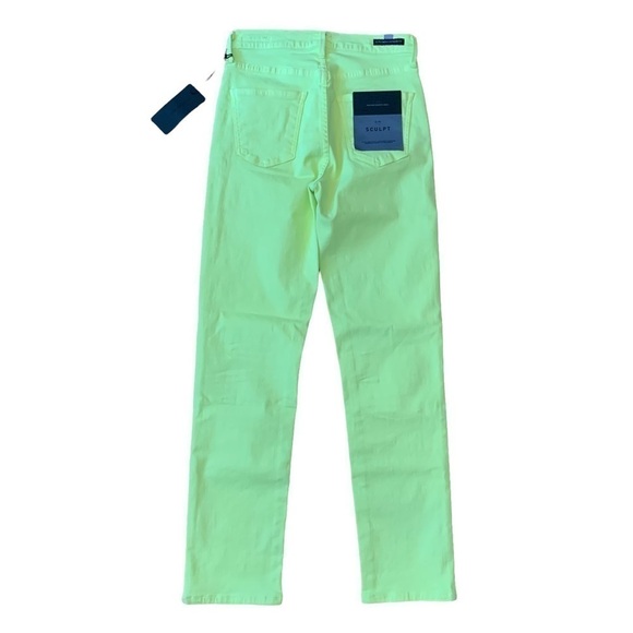 CofH Cara High Rise Cigarette Jeans in Neon Blaze Yellow Size 24 - Picture 8 of 16